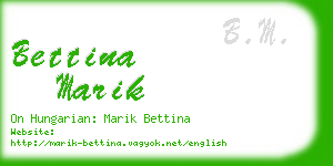 bettina marik business card